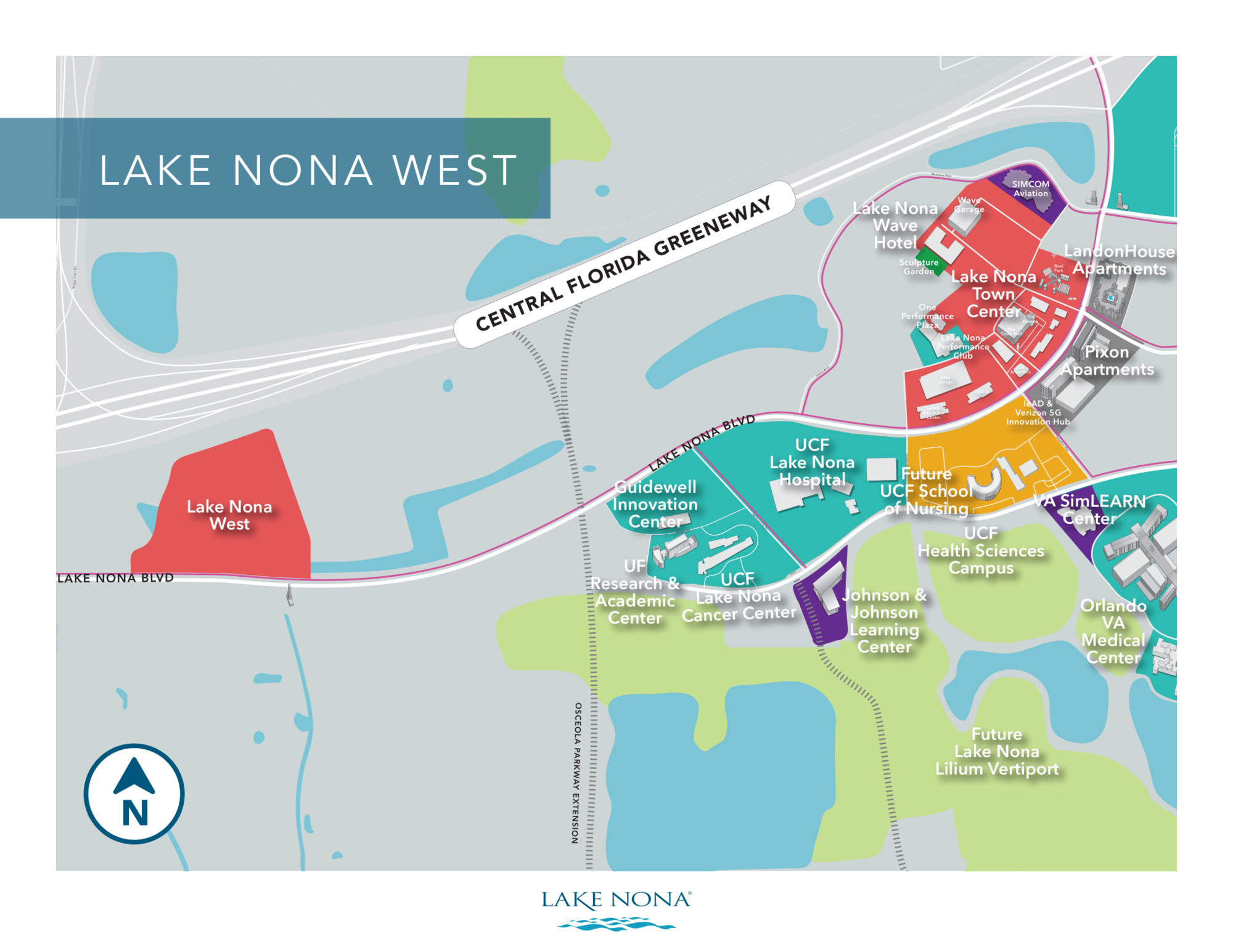 lake nona west map plan